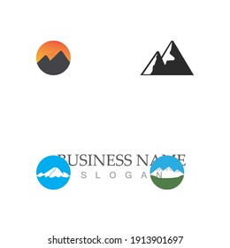 Mountain icon Logo Template Vector illustration design