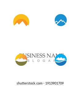 Mountain icon Logo Template Vector illustration design