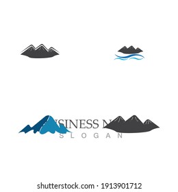 Gebirgssymbol-Logo-Vorlage Vektorgrafik-Design