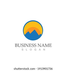 Mountain icon Logo Template Vector illustration design