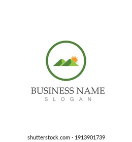 Mountain icon Logo Template Vector illustration design