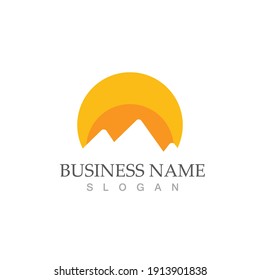 Mountain icon Logo Template Vector illustration design