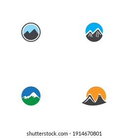 Mountain icon Logo Template Vector illustration design