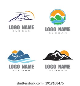 Mountain icon Logo Template Vector illustration design