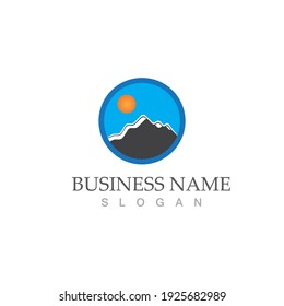 Mountain icon Logo Template Vector illustration design