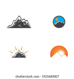 Gebirgssymbol-Logo-Vorlage Vektorgrafik-Design