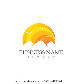 Mountain icon Logo Template Vector illustration design