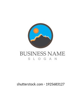 Mountain icon Logo Template Vector illustration design