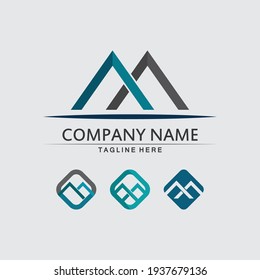 Mountain Icon Logo Template Vector Illustration Design