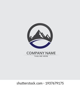 Mountain Icon Logo Template Vector Illustration Design