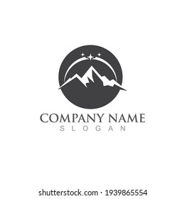 Mountain icon Logo Template Vector illustration design