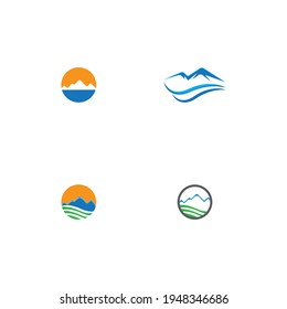 Mountain icon Logo Template Vector illustration design