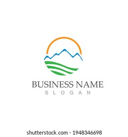 Mountain icon Logo Template Vector illustration design
