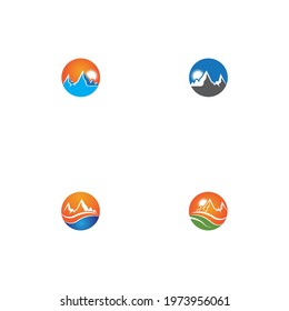 Mountain icon Logo Template Vector illustration design