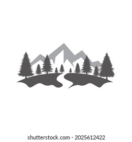 Mountain icon Logo Template Vector illustration design