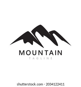 Diseño de la ilustración de la plantilla del logotipo de icono de montaña