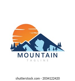 Mountain icon Logo Template Vector illustration design