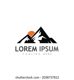 Mountain icon Logo Template Vector illustration design