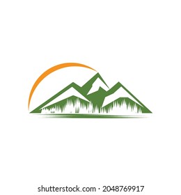 Mountain icon Logo Template Vector illustration design