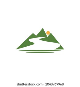 Mountain icon Logo Template Vector illustration design