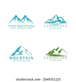 Gebirgssymbol-Logo-Vorlage Vektorgrafik-Design