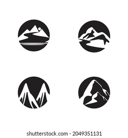 Mountain icon Logo Template Vector illustration design