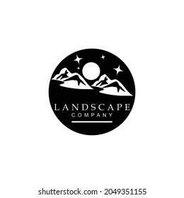 Mountain icon Logo Template Vector illustration design