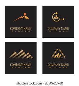 Mountain icon Logo Template Vector illustration design