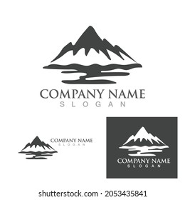 Mountain icon Logo Template Vector illustration design