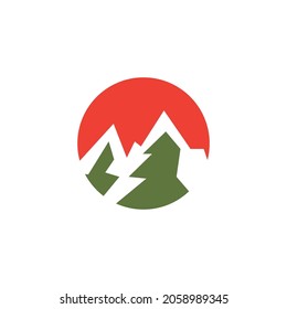 Mountain icon Logo Template Vector illustration design