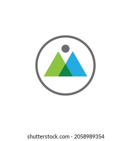 Mountain icon Logo Template Vector illustration design