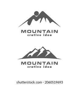 Gebirgssymbol-Logo-Vorlage Vektorgrafik-Design