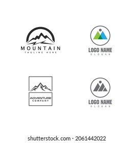 Mountain icon Logo Template Vector illustration design