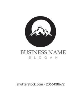 Mountain icon Logo Template Vector illustration design