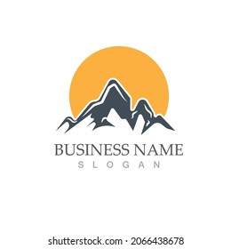 Mountain icon Logo Template Vector illustration design