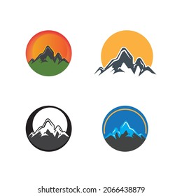 Mountain icon Logo Template Vector illustration design