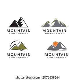 Mountain icon Logo Template Vector illustration design