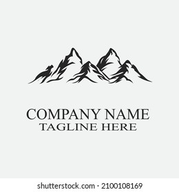 Mountain icon Logo Template Vector illustration design