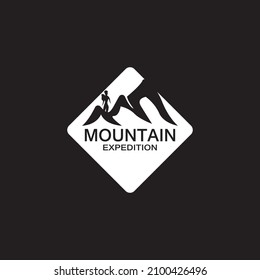 Diseño de la ilustración de la plantilla del logotipo de icono de montaña