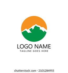 Mountain icon Logo Template Vector illustration design