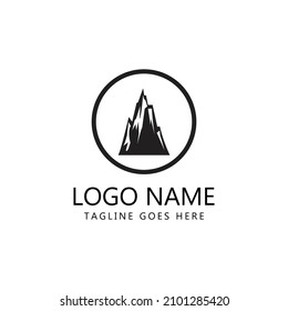 Gebirgssymbol-Logo-Vorlage Vektorgrafik-Design
