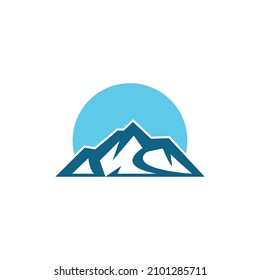 Mountain icon Logo Template Vector illustration design