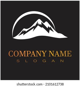 Mountain icon Logo Template Vector illustration design