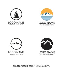 Mountain icon Logo Template Vector illustration design