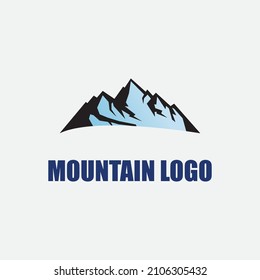 Diseño de la ilustración de la plantilla del logotipo de icono de montaña