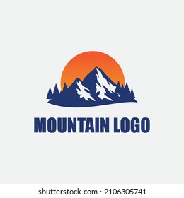 Mountain icon Logo Template Vector illustration design