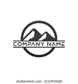 Mountain icon Logo Template Vector illustration design Outdoor Adventure and Expedition Design Logo