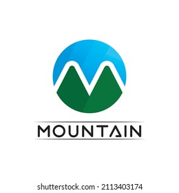 Mountain icon Logo Template Vector illustration design Outdoor Adventure and Expedition Design Logo