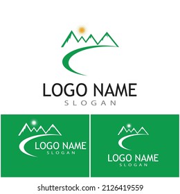 Mountain icon Logo Template Vector illustration design