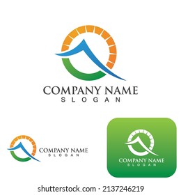 Mountain icon Logo Template Vector illustration design